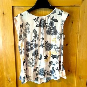 Loft light pink peplum top, Size: Small
